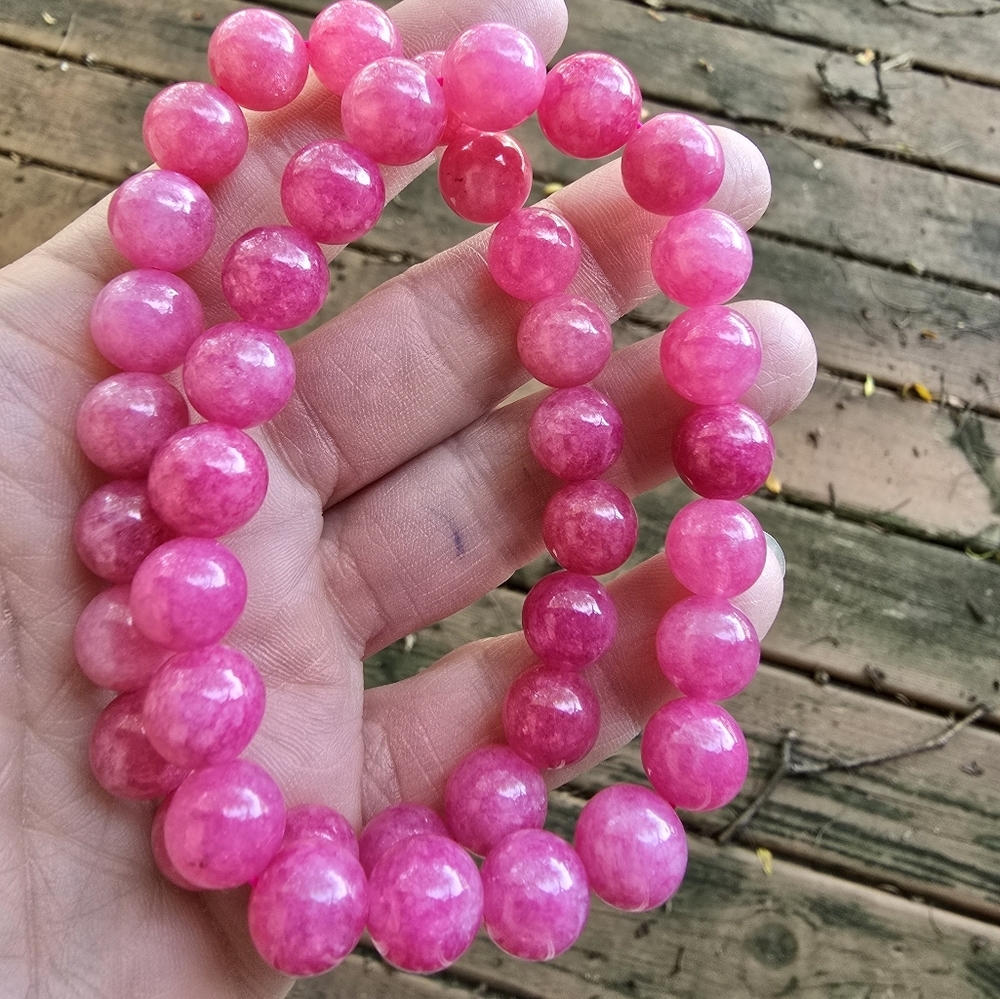 10mm Red Rhodochrosite Bracelet